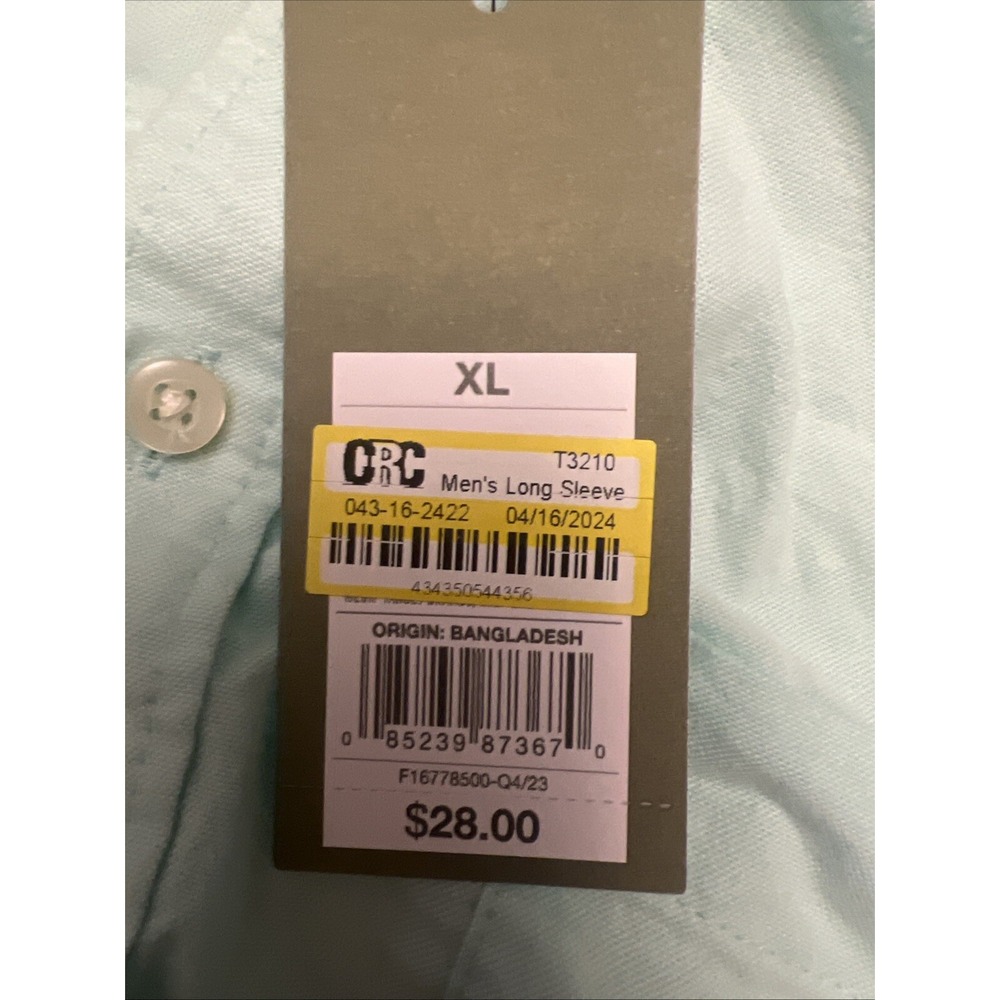 Goodfellow men's button-down shirt XL mint green NWT - Picture 9 of 9